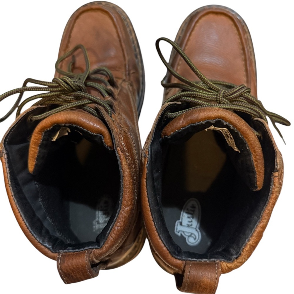 Justin Men’s Brown Pebble Grain Leather Moc Lace Up Ankle
style 988 size 12 M - Picture 5 of 16